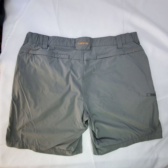 Orvis Mens XL Gray Nylon/Spandex Cargo Shorts Hiking Outdoors Gorpcore - Picture 7 of 10